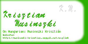 krisztian musinszki business card